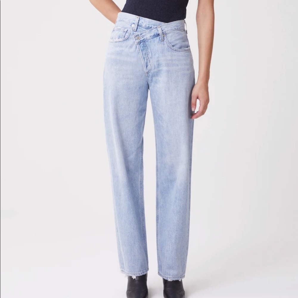 Agolde Criss Cross Upsized Jean In Suburbia - fits a size 30